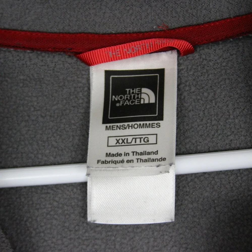 The North Face TKA Stealth Mens XXL Full‎ Zip Fleece Jacket Gray Dark Gray